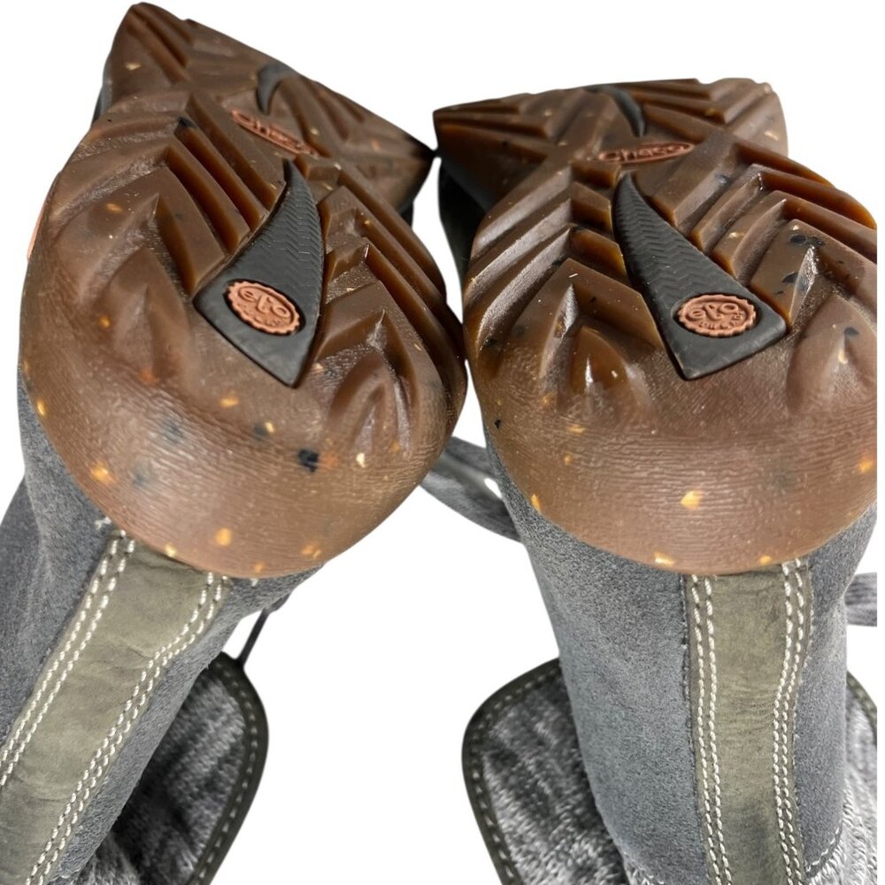 Chaco Women's Gray Waterproof Leather Ankle Boots Wool Collar Size 8 Outdoor - Picture 14 of 16